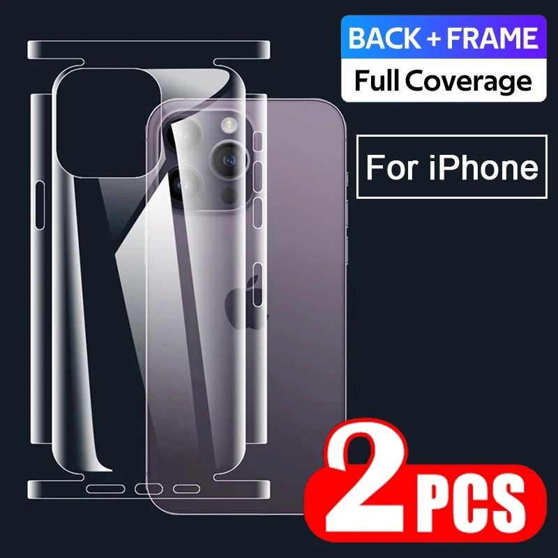 Front Back Border Screen Protector Full Protection Body Wrap Rim Protetcive Film For iPhone