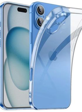 Ultra Thin Silicone Clear Case For iPhone 17 16 15 14 Plus Phone Shell For iphoneTransparent Soft