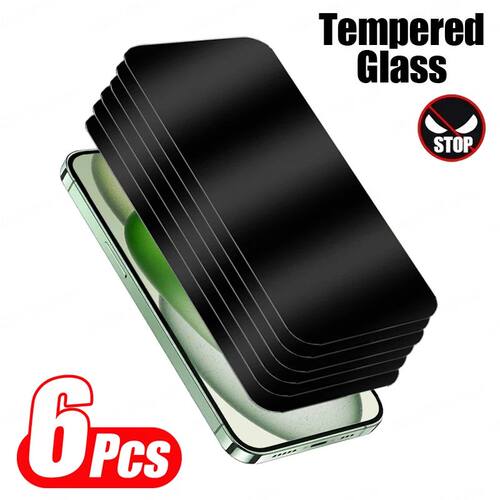6PCS Full Cover Anti-Spy Screen Protector For iPhone 13 14 1