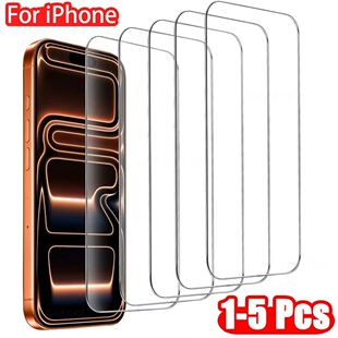 1-5Pcs Tempered Glass for iPhone 17 Air 16 15 14 13 12 11 Pro Max Screen Protectors for iPhone 7 8