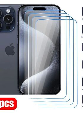 4Pcs 10000D Tempered Glass for IPhone Screen Protector for IPhone 15 14 Plus XS Max 14Pro Glass Film