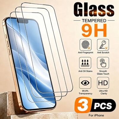 3PCS High Definition Screen Protector for iPhone 16 17 15 14