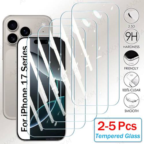 2-5Pcs Tempered Glass For iPhone 17 Pro Max Air Screen Prote