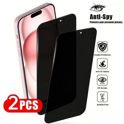 2Pack Privacy Tempered Glass For IPhone 17 Pro Max 16e Scree