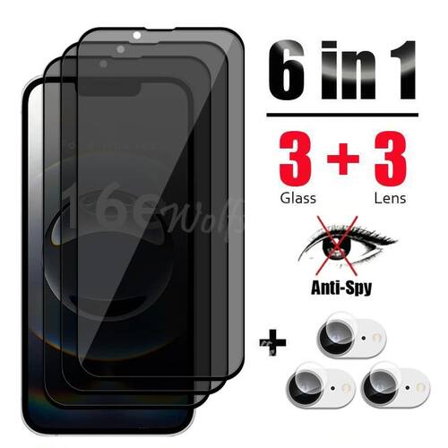 Anti Spy Screen Protector For iPhone 16E Glass For iPhone 16