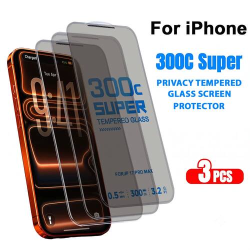 3PCS HD Tempered Glass Screen Protector For Apple iPhone 17