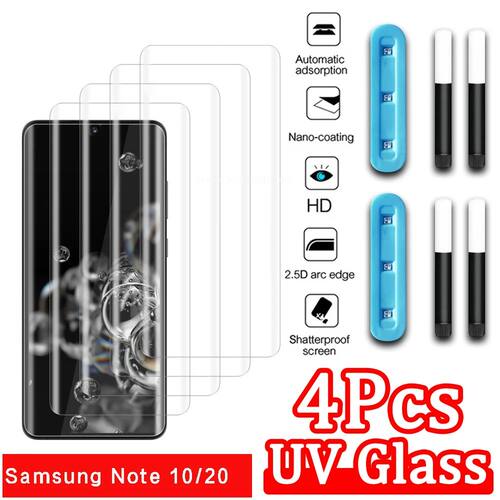 4Pcs UV Curved Edge Liquid Protection Tempered Film for Sams