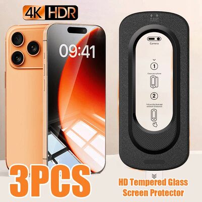 Screen Protector for iPhone 17 ProMax 18 PRO HD Tempered Glass Full Edge Coverage Easy Installation