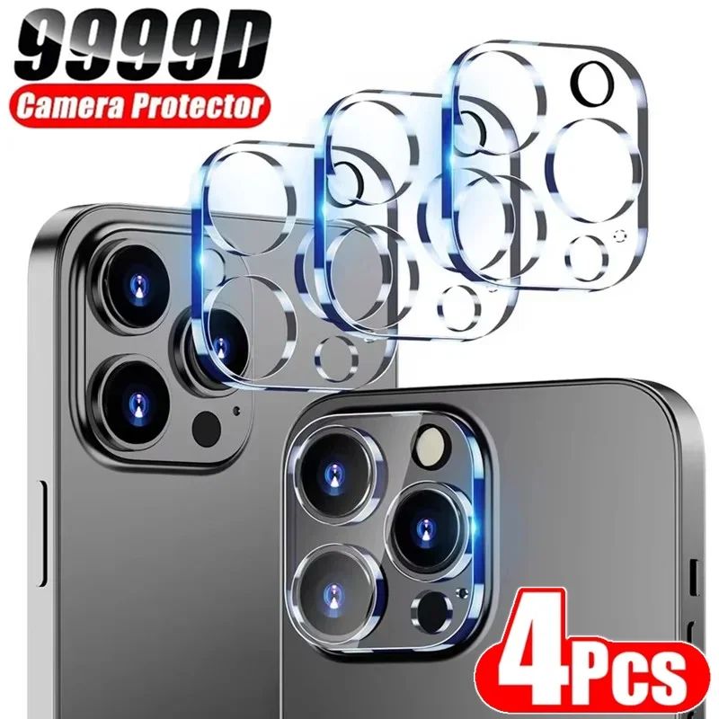 4Pcs Camera Lens Protector Glass For iPhone 16  Max Mini Camera Protective Glass Film For IPhone 15