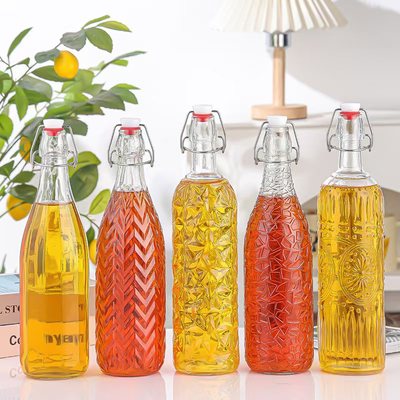 新款乐扣玻璃酵素果汁饮料瓶泡酒瓶自酿果酒红白酒瓶分装瓶密封