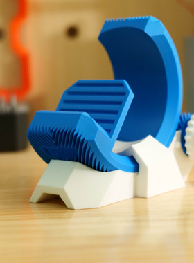 3D打印齿轮调节手机支架底座