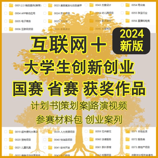 大学生创新创业计划书互联网+大赛商业策划书国奖答辩ppt模板视频