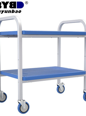 双层小推车手推车手拉货车餐车拖车工具车90X60cm承重600斤SC-25