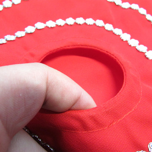 儿童款麻纱料专业考级东北秧歌舞蹈手绢花钢圈内扣手扣立转八角巾