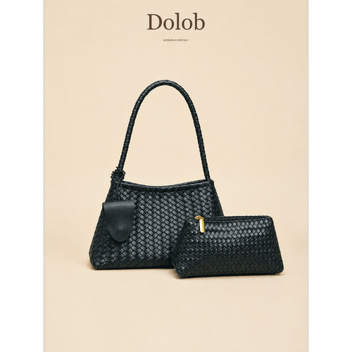 Dolob2026夏季新款高级质感复古单肩腋下女士包上班通勤法棍包