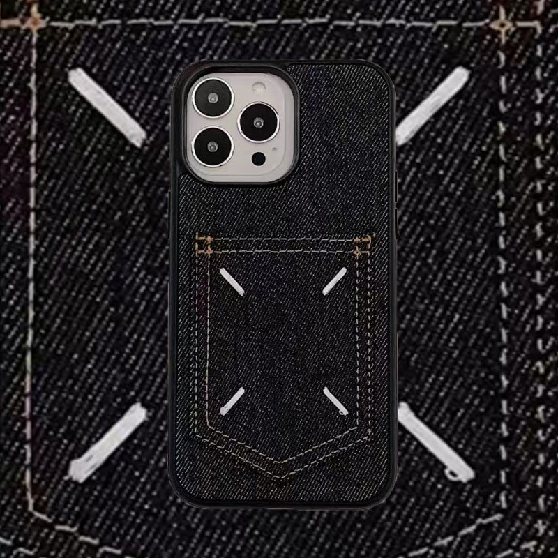 适用iphone16proamx手机壳苹果16pro防摔套刺绣13promax保护套牛仔布14奢华皮质12pro保护套插卡13男女壳套14