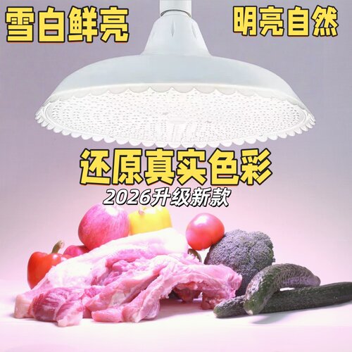 LED农贸白光灯高显指自然光照明灯高亮LED白光灯菜市商铺摊位通用 - 封面