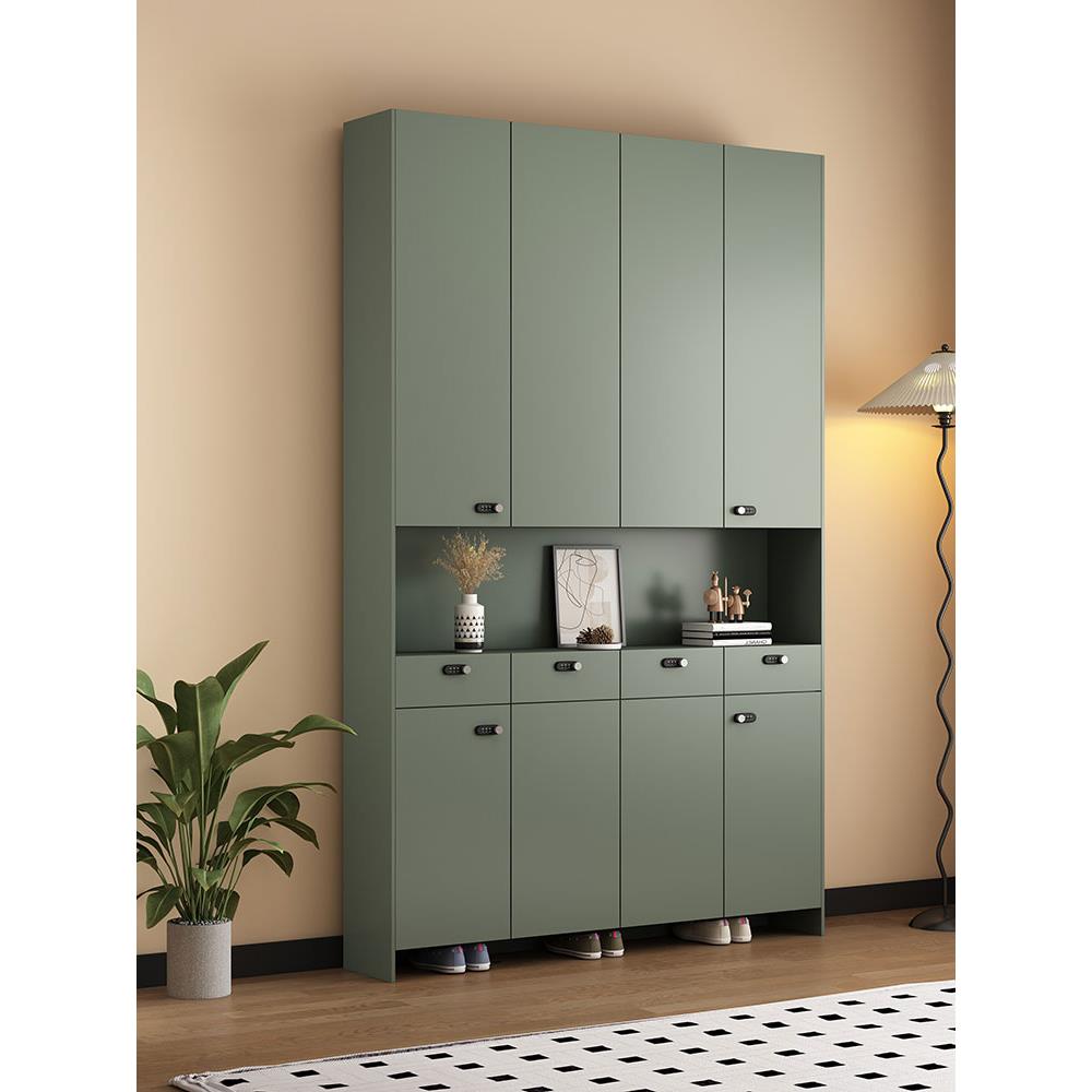 米悦简约鞋柜家用门口大容量入户玄关柜门后隔断柜带密码锁收纳柜