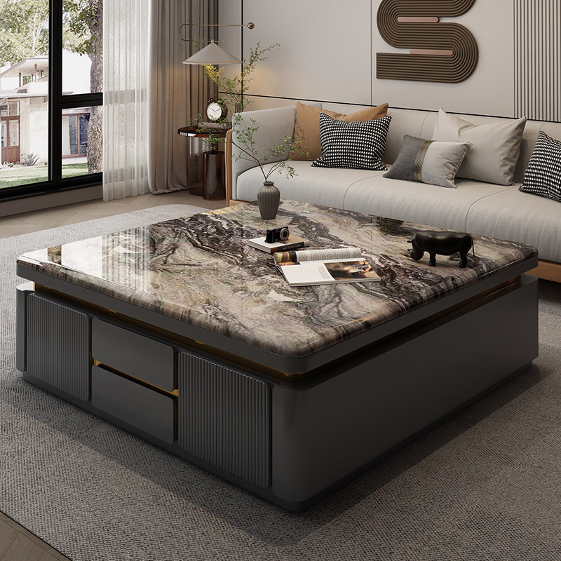 天然大理石茶几设计师现代简约轻奢岩板豪华高档别墅意式客厅家用,住宅家具,茶几,淘宝优惠券,粉丝福利购,淘宝优惠卷