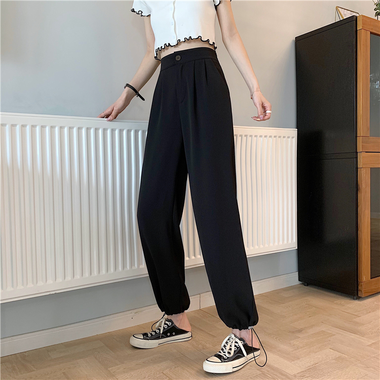 Real price spring and summer 2021 new versatile loose thin wide leg pants women's casual pants