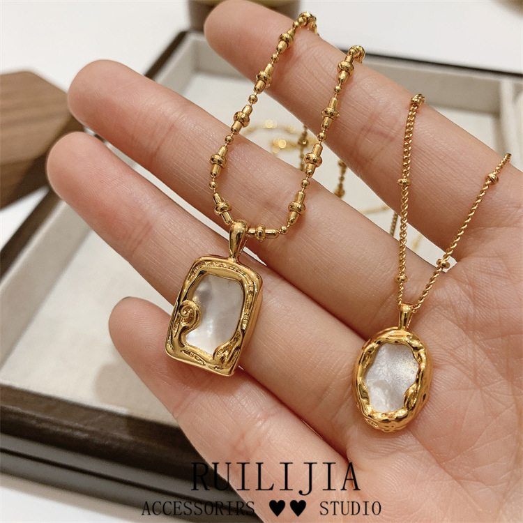 贝壳太钢项链女时尚百搭