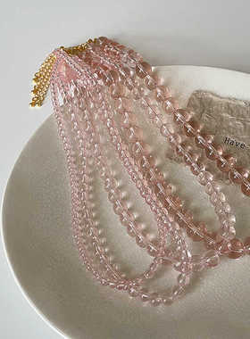 超火ins小众设计博主锁骨链水晶