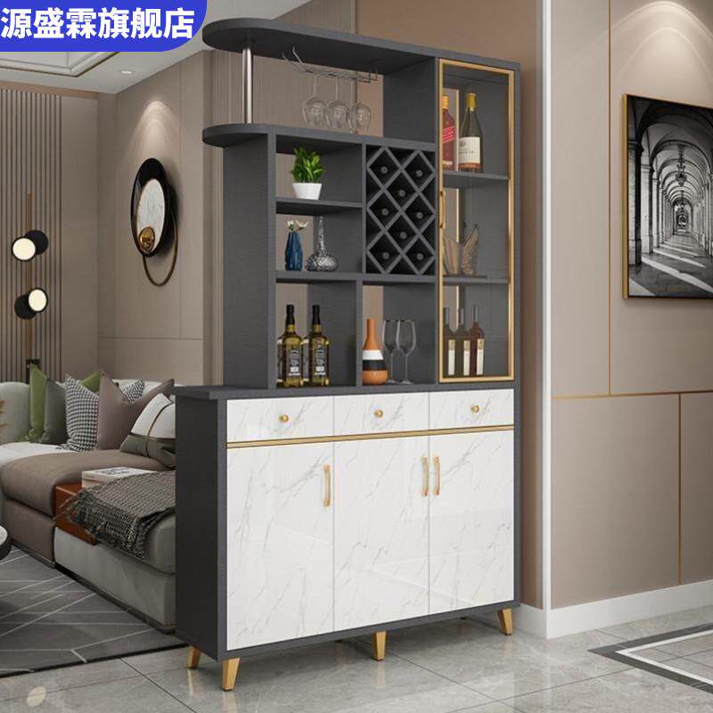 轻奢玄关柜进门客厅隔断柜酒柜鞋柜一体现代简约门厅柜双面屏风柜