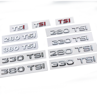 大众排量尾标车贴新宝来帕萨特探岳朗逸迈腾途观330 380TSI数字母