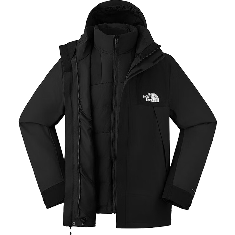 TheNorthFace北面冲锋衣男款北面羽绒服鹅羽绒内胆三合一防水外套