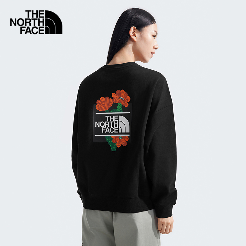 TheNorthFace北面24秋冬新款户外女保暖透气套头针织圆领卫衣