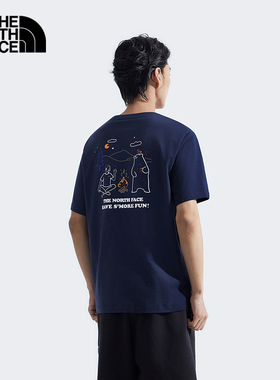 TheNorthFace北面男女同款纯棉印花短袖T恤户外透气夏新款8DBV