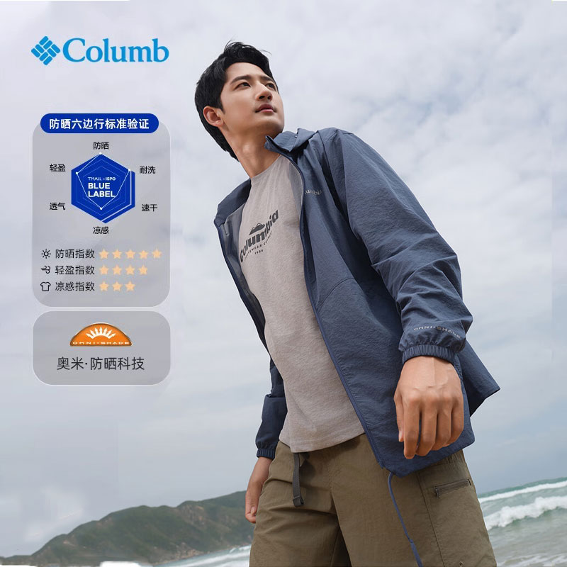 2025春夏新款Columbia哥伦比亚皮肤衣男款户外防风外套