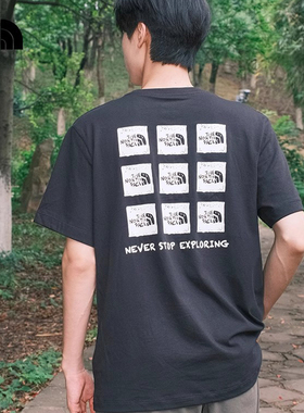 TheNorthFace北面短袖t恤男情侣款纯棉宽松透气休闲25新半袖8EY8