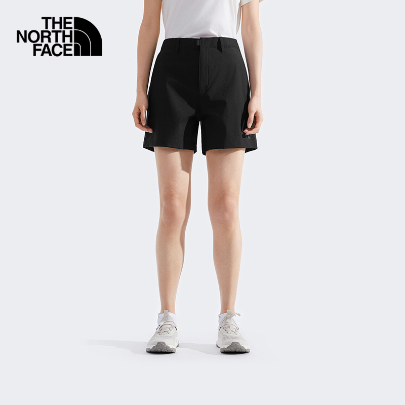 北面女士户外运动休闲短裤