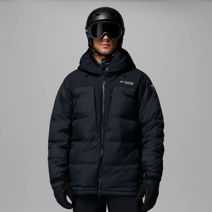 Columbia哥伦比亚25秋冬新款男户外钛金系列金点连帽羽绒服WE3084