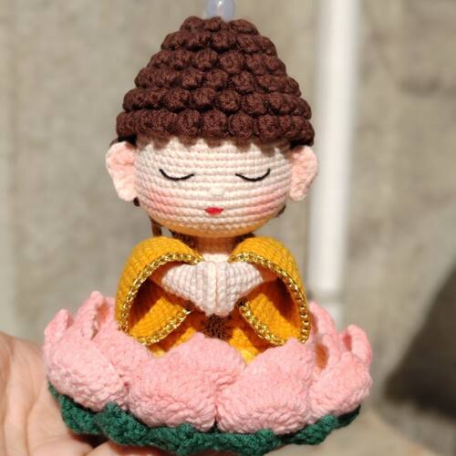 莲花小佛毛线钩织DIY材料包