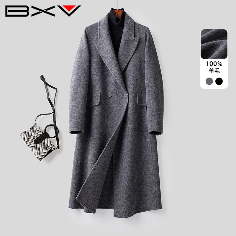 BXV格雷系中长款羊毛大衣