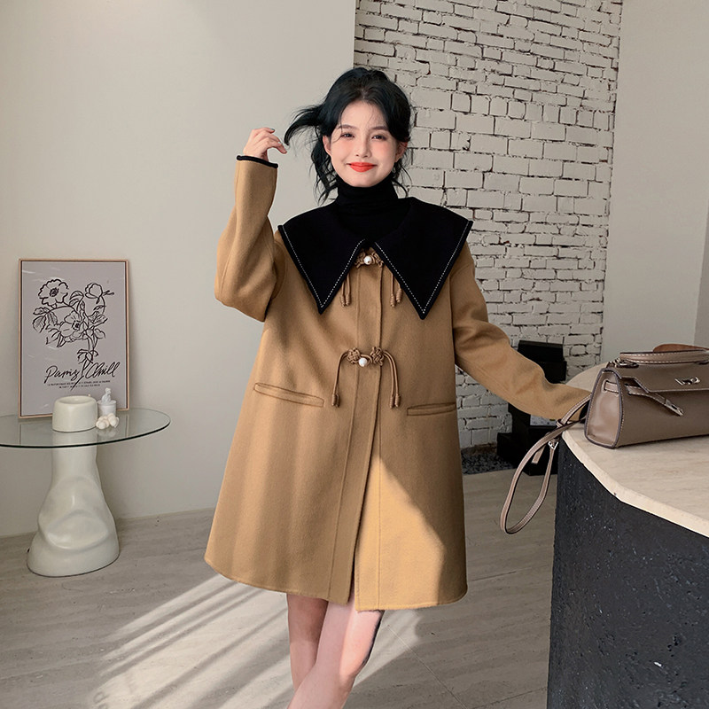 现货娃娃领法式炸街显瘦呢大衣297-8067-P185-K268,女装毛呢外套,艾艾淮淮