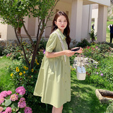 现货新款夏装娃娃裙披肩领宽松休闲连衣裙297-160-P115-K168，女装连衣裙，艾艾淮淮
