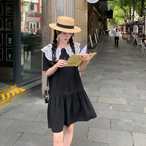 现货 大翻领 宽松遮肉显瘦连衣裙297-269-P115-K168图片