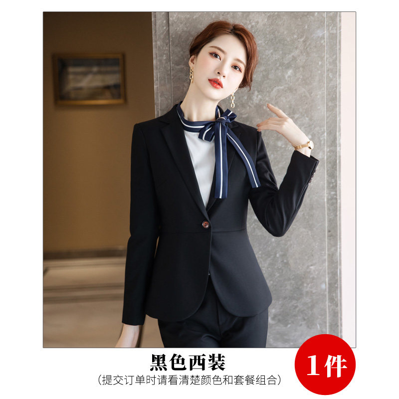 여성을위한 긴팔 정장 재킷 봄과 가을 새로운 스타일 인터뷰 정장 여성 정장 기질 작업복 비즈니스 관리자 전문복