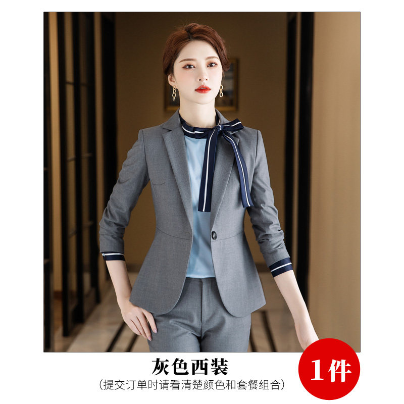 여성을위한 긴팔 정장 재킷 봄과 가을 새로운 스타일 인터뷰 정장 여성 정장 기질 작업복 비즈니스 관리자 전문복