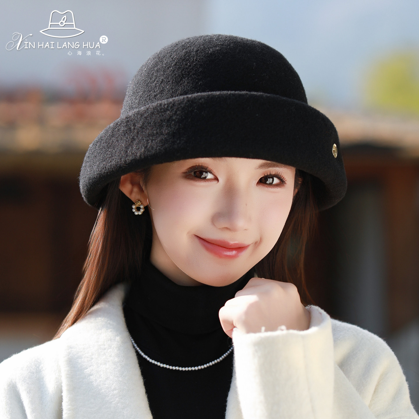 法式卷边渔夫帽子女秋冬高级感百搭复古气质礼帽显脸小羊毛呢盆帽,服饰配件/皮带/帽子/围巾,帽子,淘宝优惠券,粉丝福利购,淘宝优惠卷