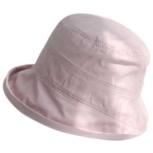 卷边渔夫帽子女夏季防晒帽日系早春秋遮阳帽薄款黑色小沿女士盆帽