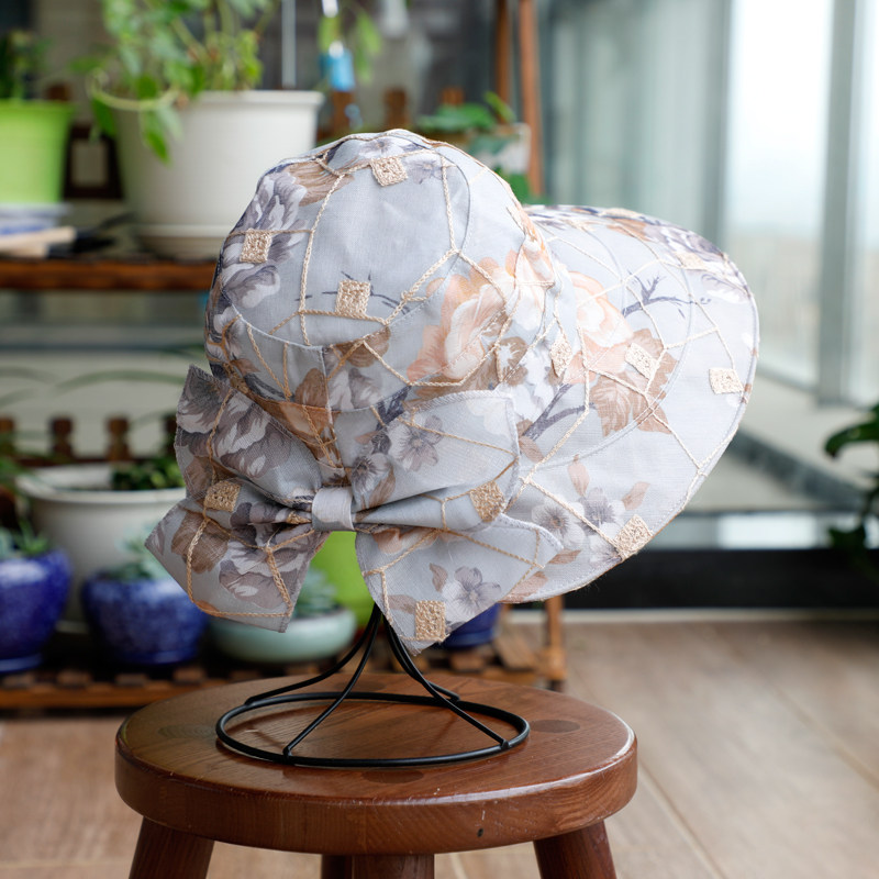 夏季中老年妈妈帽老人太阳帽子女防晒帽中年遮阳沙滩帽凉帽韩版潮