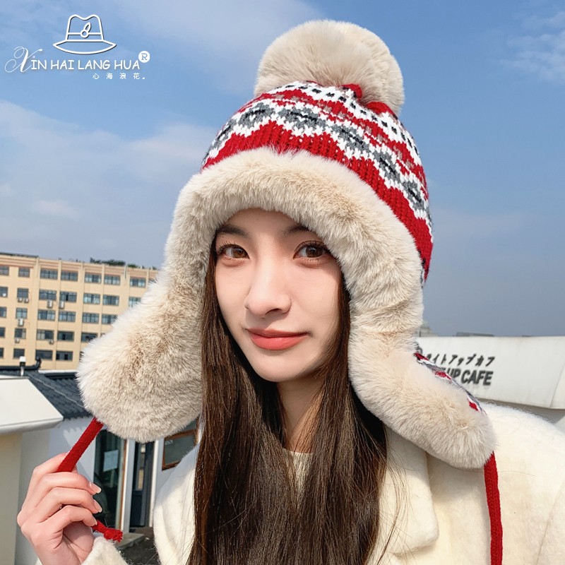 雷锋帽出游韩版女秋冬季