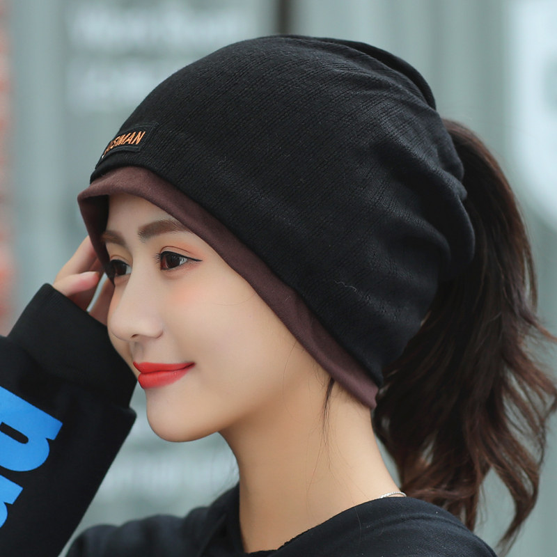 女秋冬针织毛线帽包头帽保暖帽子