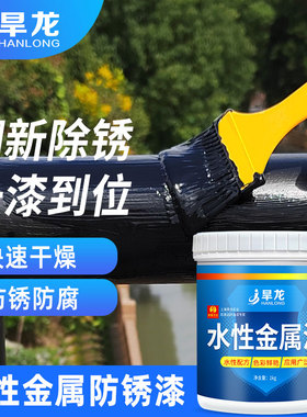 防锈漆金属防腐油漆彩钢瓦翻新专用漆白色铁栏杆黑色家用自刷涂料