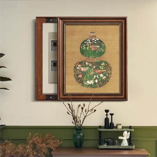 电表箱装饰画美式客厅餐遮