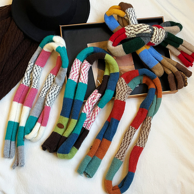 2025新款时尚百搭针织细窄围巾